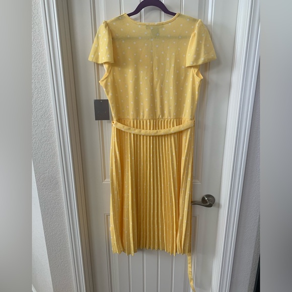 NWT Lark + Grey Yellow Polka Dot Dress - Picture 2 of 5